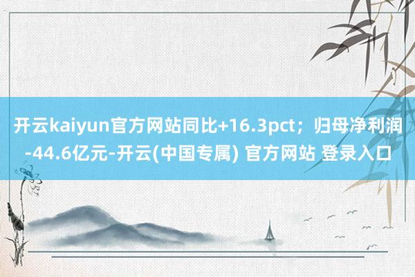 开云kaiyun官方网站同比+16.3pct；归母净利润-44.6亿元-开云(中国专属) 官方网站 登录入口