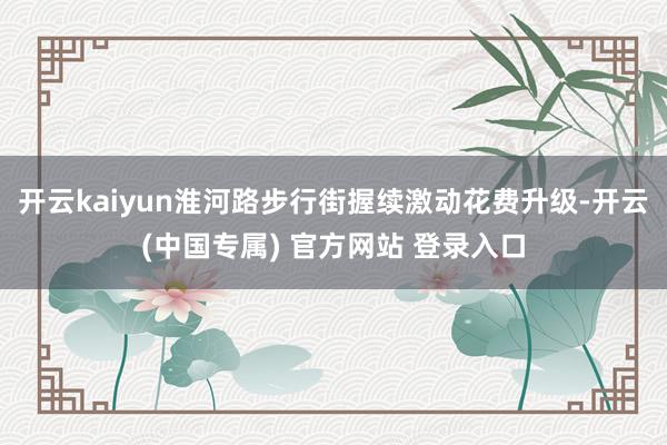 开云kaiyun淮河路步行街握续激动花费升级-开云(中国专属) 官方网站 登录入口