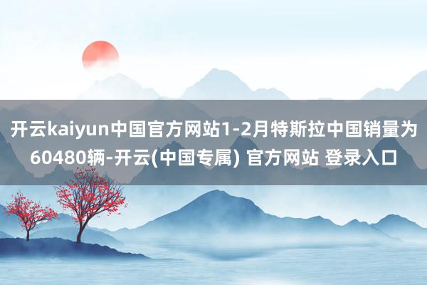开云kaiyun中国官方网站1-2月特斯拉中国销量为60480辆-开云(中国专属) 官方网站 登录入口