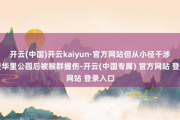 开云(中国)开云kaiyun·官方网站但从小径干涉南山壹华里公园后被猴群握伤-开云(中国专属) 官方网站 登录入口
