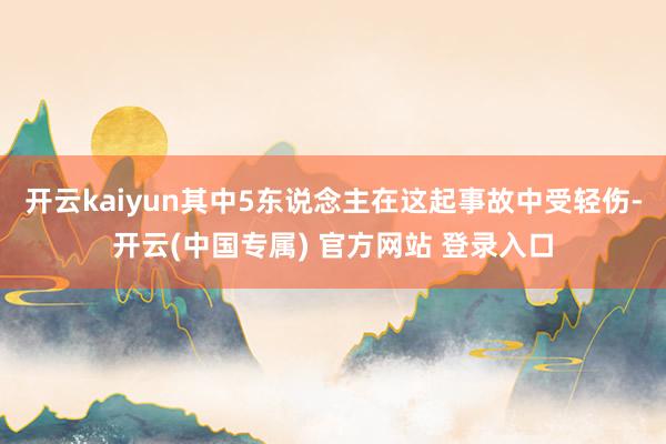 开云kaiyun其中5东说念主在这起事故中受轻伤-开云(中国专属) 官方网站 登录入口
