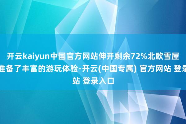 开云kaiyun中国官方网站伸开剩余72%北欧雪屋节还准备了丰富的游玩体验-开云(中国专属) 官方网站 登录入口