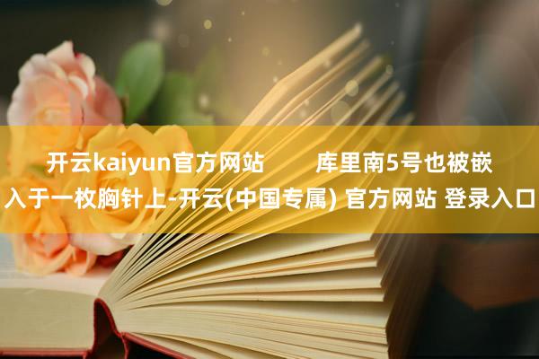 开云kaiyun官方网站 库里南5号也被嵌入于一枚胸针上-开云(中国专属) 官方网站 登录入口