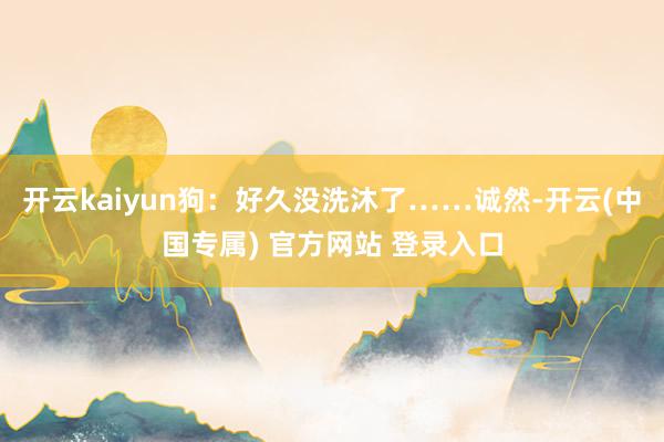 开云kaiyun狗：好久没洗沐了……诚然-开云(中国专属) 官方网站 登录入口