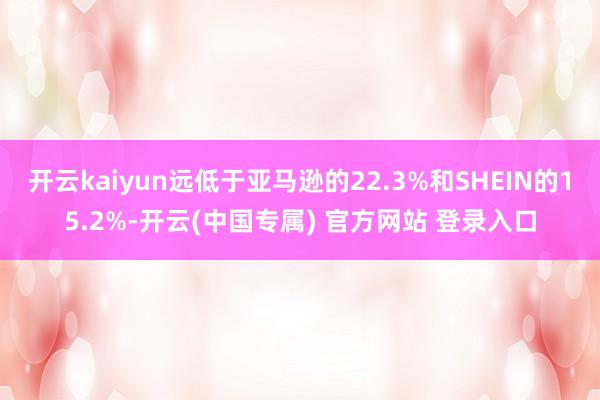 开云kaiyun远低于亚马逊的22.3%和SHEIN的15.2%-开云(中国专属) 官方网站 登录入口