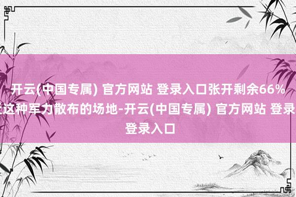 开云(中国专属) 官方网站 登录入口张开剩余66%靠近这种军力散布的场地-开云(中国专属) 官方网站 登录入口